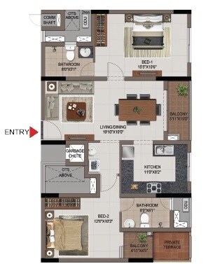 Other, casagrand-first-city 2 Bedroom 920 Sq.Ft. Apartment In Sholinganallur Chennai 8893185